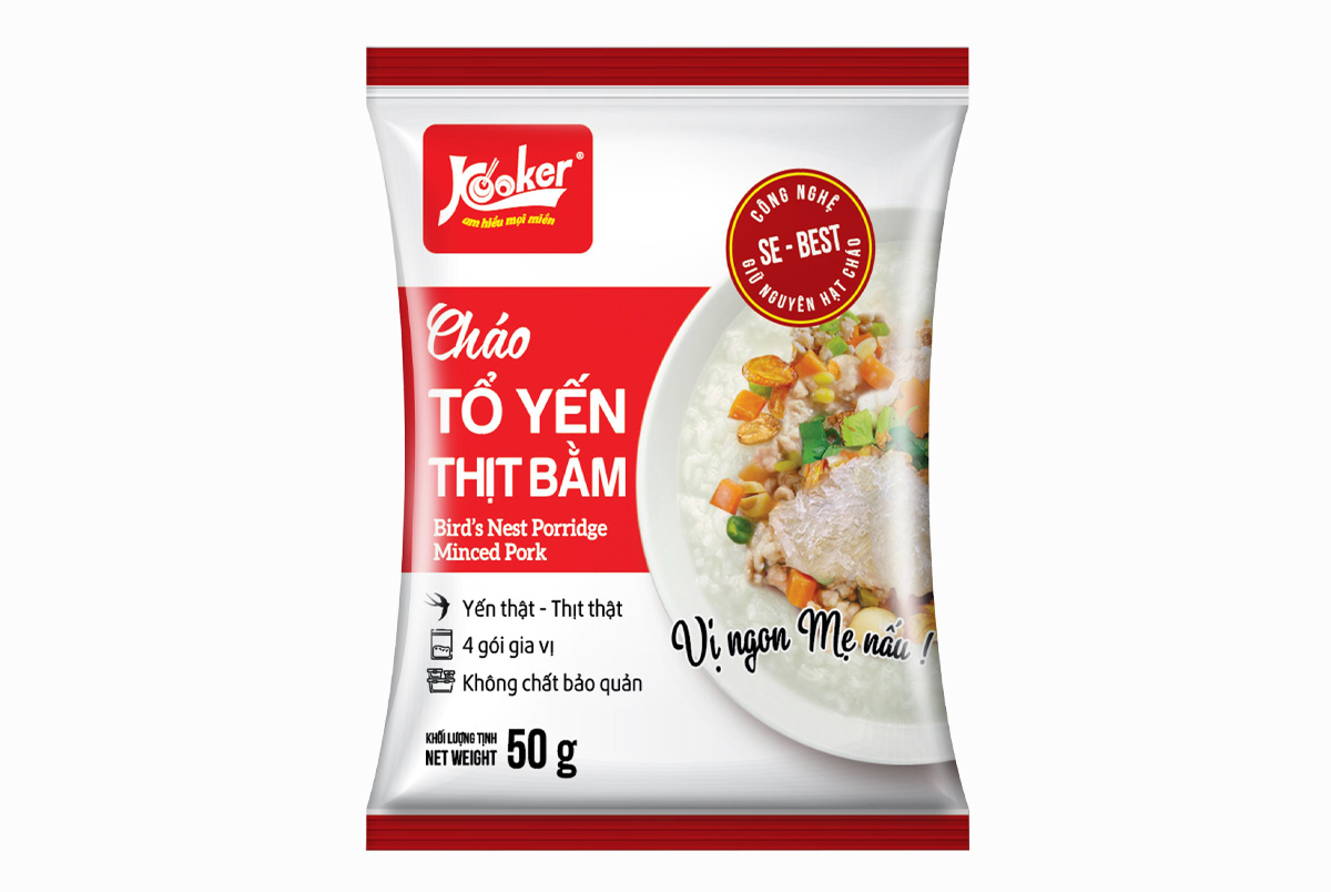 cháo tổ yến thịt bằm Kooker
