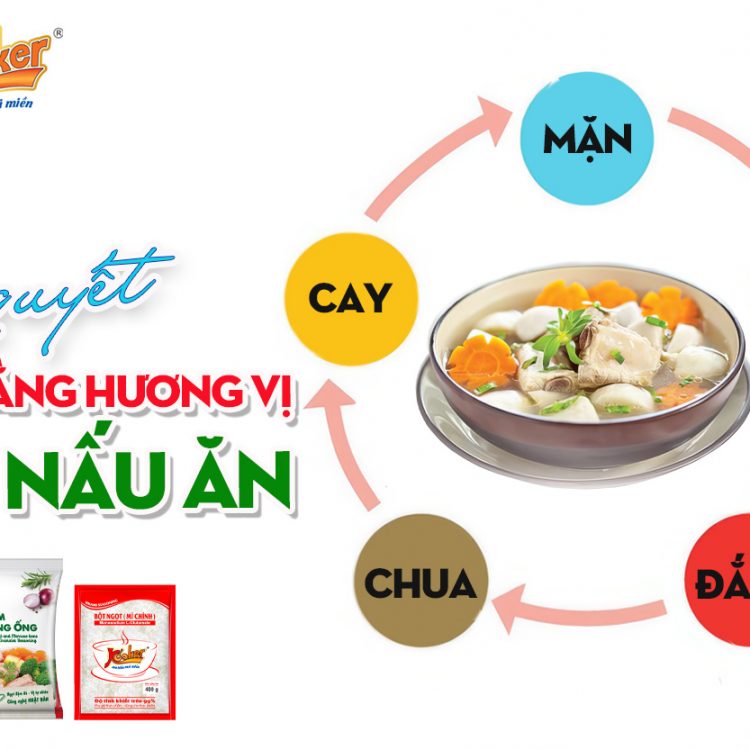 cân bằng hương vị khi nấu ăn