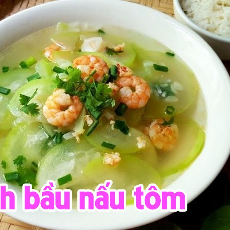 Canh bầu nấu tôm