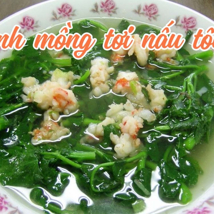 Canh mồng tơi nấu tôm thanh mát giải nhiệt - Kooker