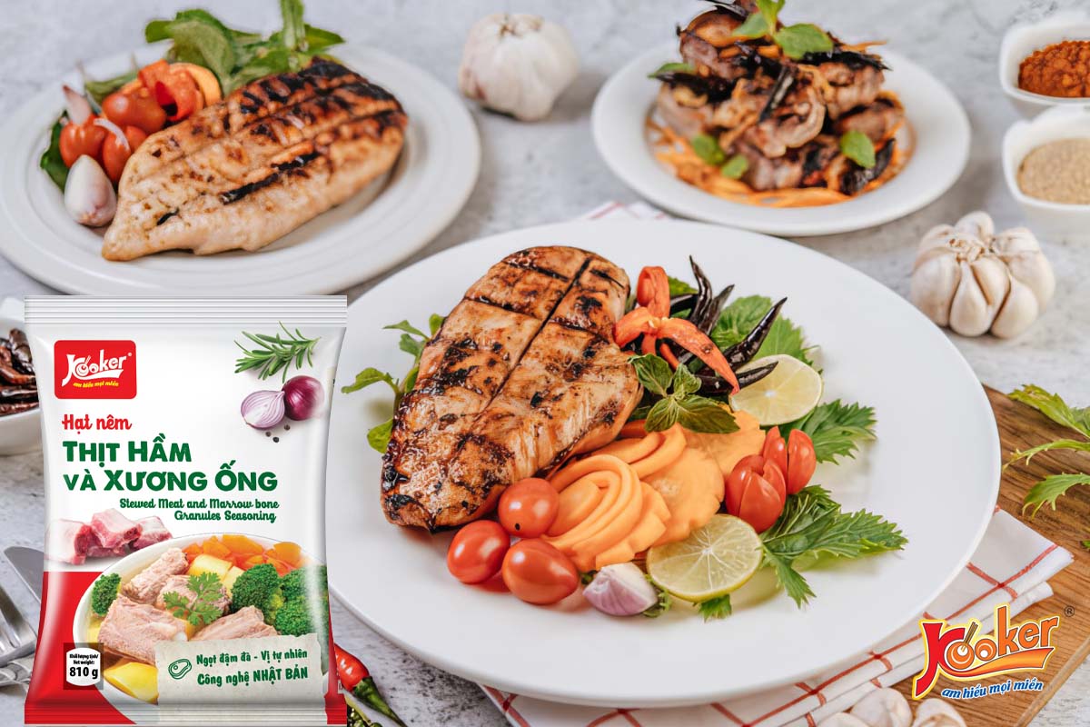 món ăn giàu protein cùng hạt nêm Kooker