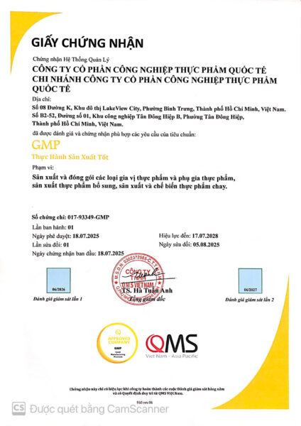 GMP - THỰC HÀNH SẢN XUẤT TỐT