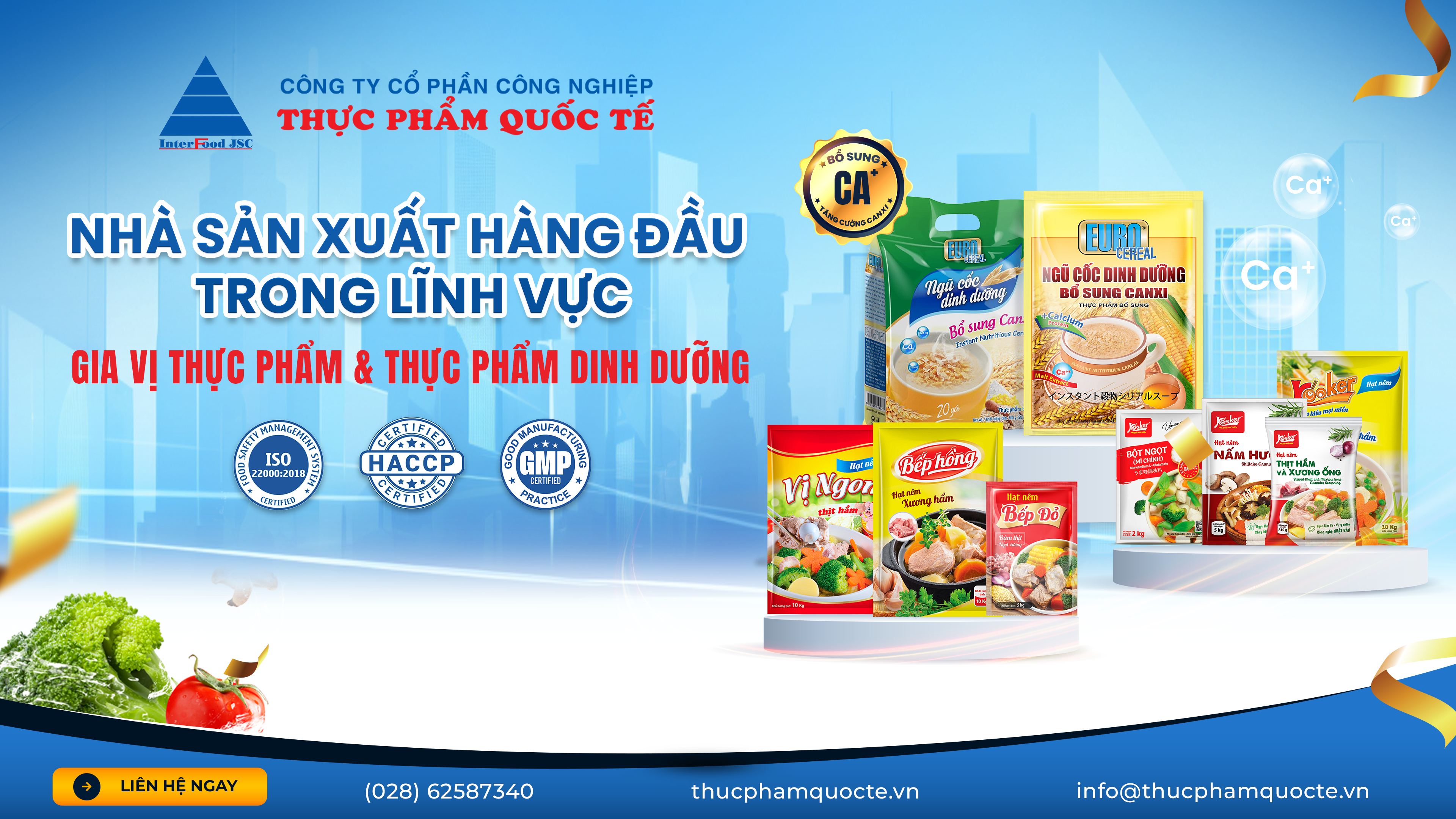 Công ty Thực phẩm Quốc Tế – Nhà sản xuất gia vị Việt Nam đạt chuẩn HACCP, ISO, GMP